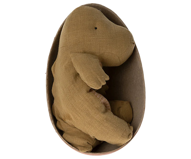 GANTOSAURUS IN EGG, MEDIUM - DARK OCHER