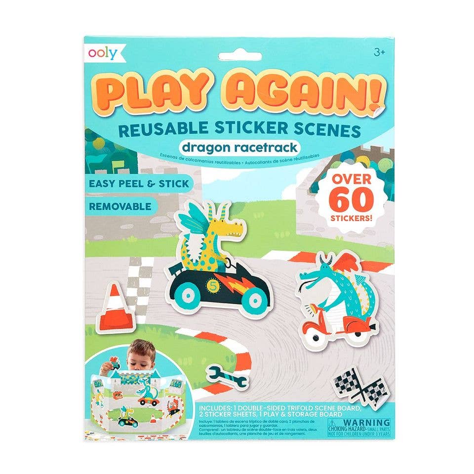 PLAY AGAIN! REUSABLE STICKER SCENES: DRAGON RACETRACK