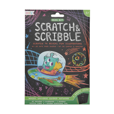 MINI SCRATCH & SCRIBBLE ART KIT: WACKY UNIVERSE