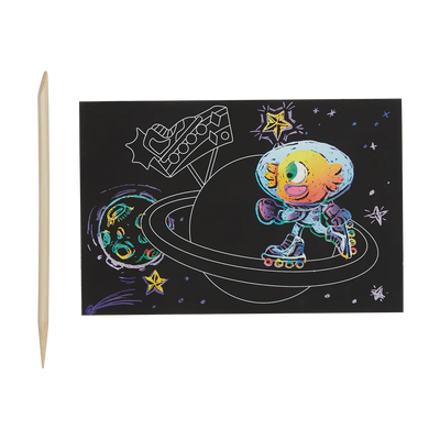 MINI SCRATCH & SCRIBBLE ART KIT: WACKY UNIVERSE