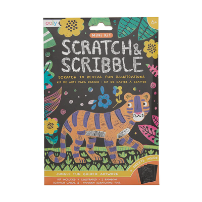 MINI SCRATCH & SCRIBBLE ART KIT: JUNGLE FUN