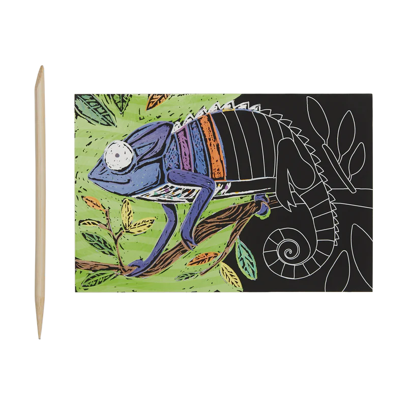 MINI SCRATCH & SCRIBBLE ART KIT: JUNGLE FUN