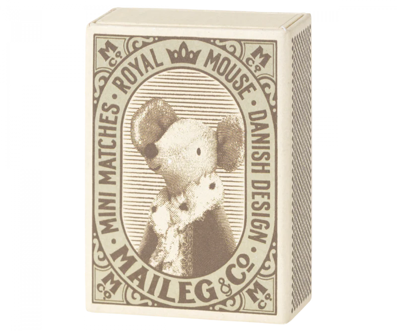 SLEEPY WAKEY, BABY MOUSE IN MATCH BOX- BLUE