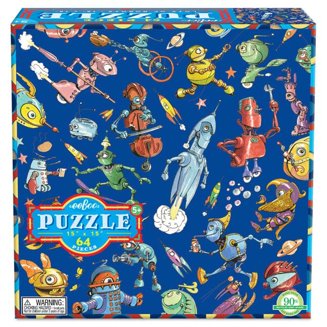 LOTS OF ROBOTS 64 PIECE PUZZLE