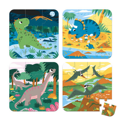 4 GRADUATING PUZZLES - DINOSAURS