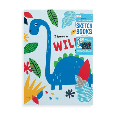 DOODLE PAD DUO SKETCHBOOKS:: Dino. Days - Set of 2