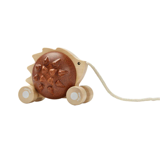 PULL ALONG HEDGEHOG - BROWN