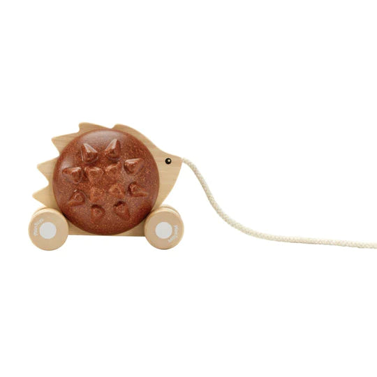 PULL ALONG HEDGEHOG - BROWN
