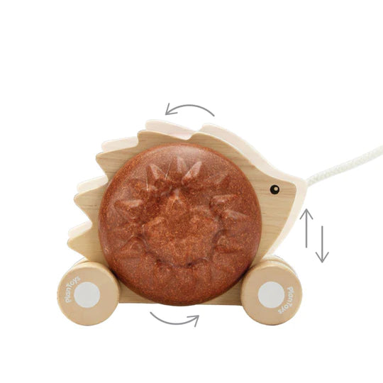 PULL ALONG HEDGEHOG - BROWN