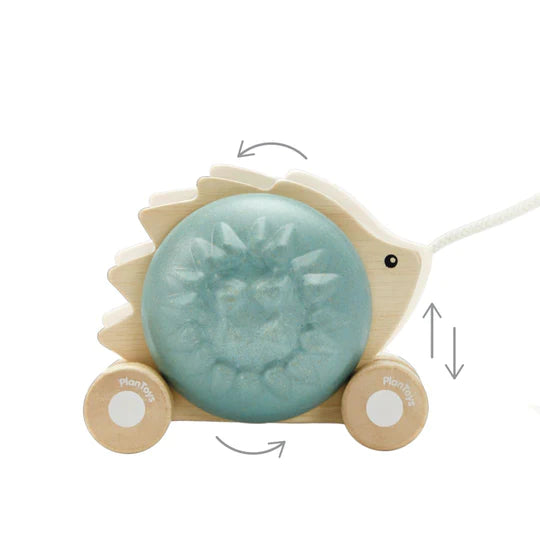 PULL ALONG HEDGEHOG - BLUE