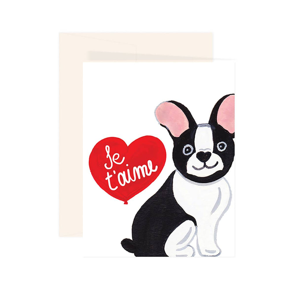 JE T'AIME FRENCHIE CARD