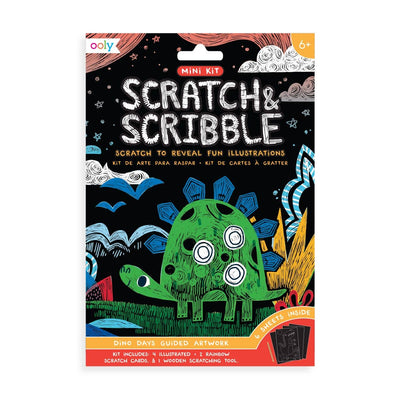 MINI SCRATCH & SCRIBBLE ART KIT: DINO DAYS