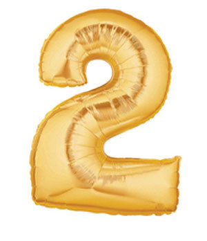 '2' GOLD FOIL BALLOON