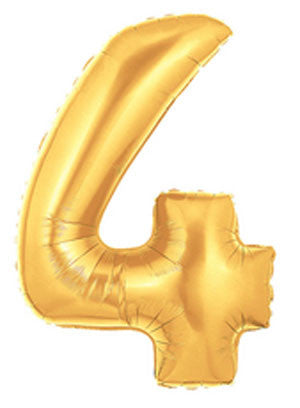 '4' GOLD FOIL BALLOON