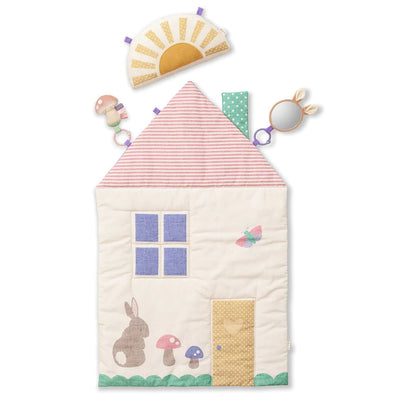 BITZY BESPOKE TUMMY TIME PLAYMAT - PINK COTTAGE