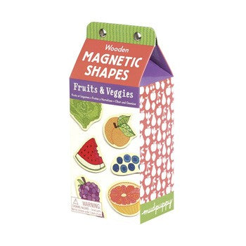 FRUITS & VEGGIES SHAPES WOODEN MAGNETIC SET