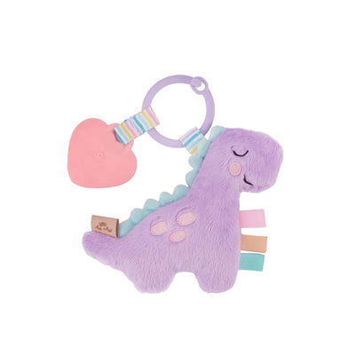 ITZY PAL PLUSH + TEETHER - LILAC DINOSAUR