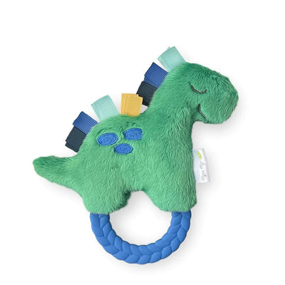 RITZY RATTLE PLUSH PAL WITH TEETHER - DINOSAUR