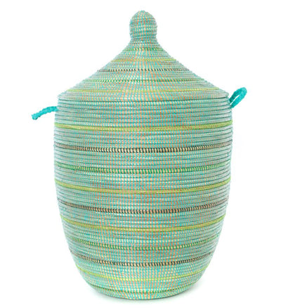 Teal laundry Hamper