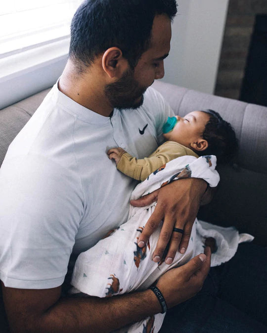 Cotton Muslin Swaddle Blanket - Bison