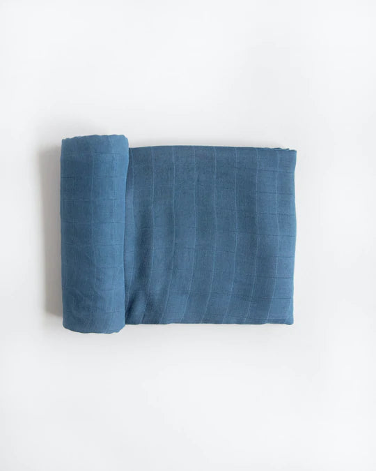 Deluxe Muslin Swaddle Blanket - Blue Dusk