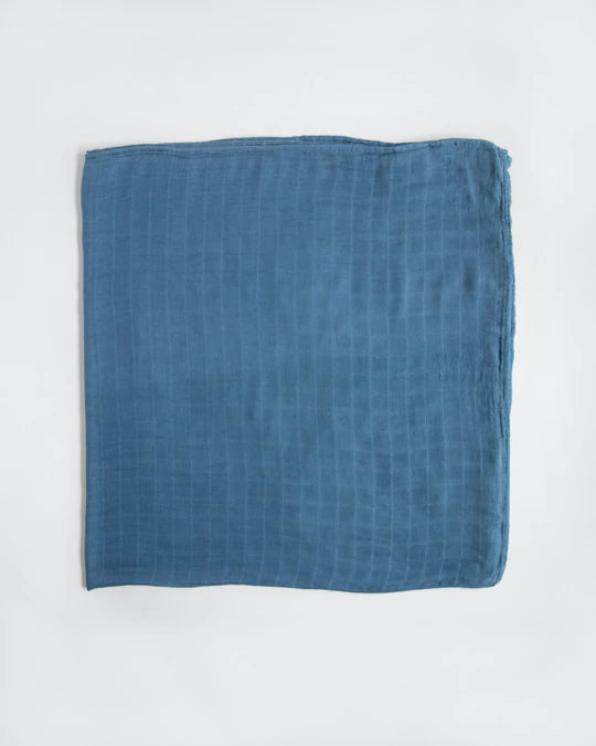 Deluxe Muslin Swaddle Blanket - Blue Dusk