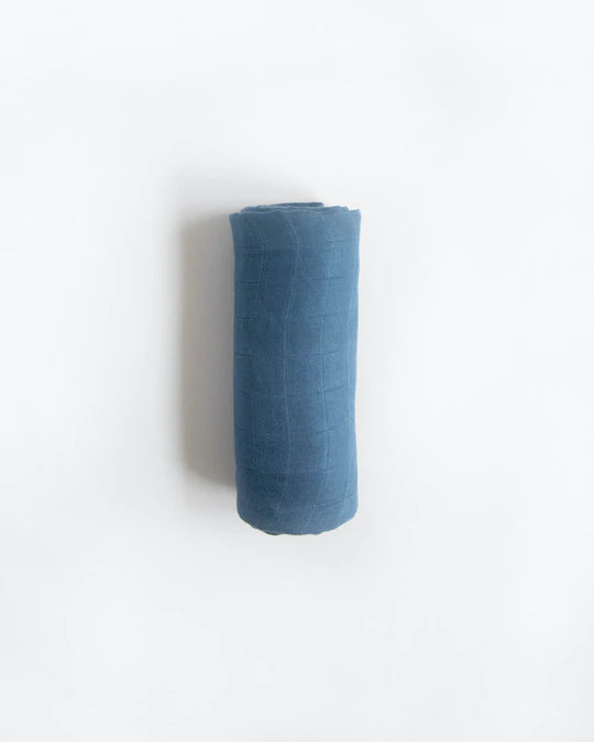 Deluxe Muslin Swaddle Blanket - Blue Dusk