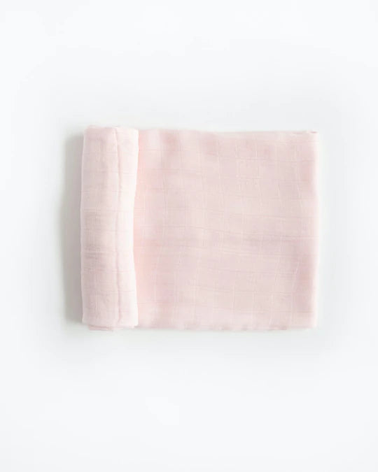 DELUXE MUSLIN SWADDLE BLANKET - BLUSH