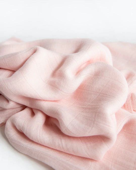 DELUXE MUSLIN SWADDLE BLANKET - BLUSH