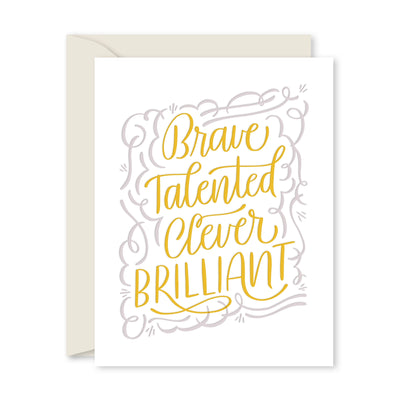 BRAVE FRIEND LETTERPRESS CARD