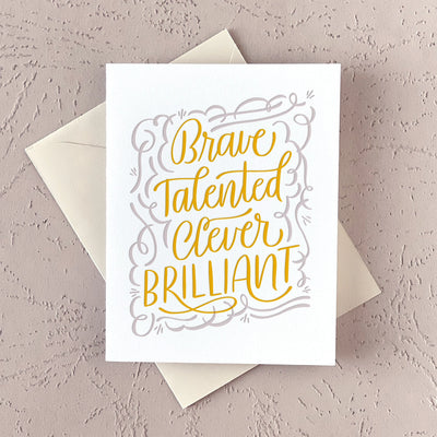 BRAVE FRIEND LETTERPRESS CARD