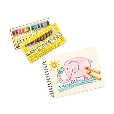 BRILLIANT BEE CRAYONS - 12 PACK