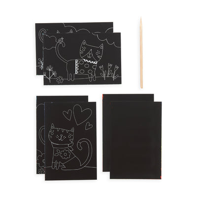 MINI SCRATCH & SCRIBBLE ART KIT: CUTIE CATS