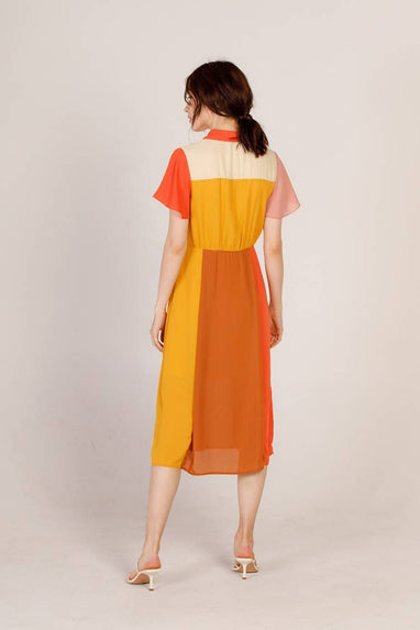 COLORBLOCK SHIRTDRESS