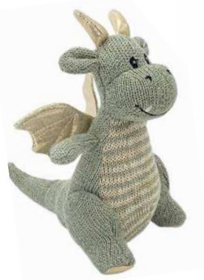 DAX DRAGON KNIT RATTLE