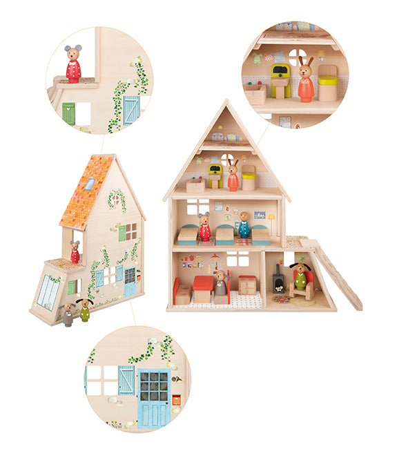 DOLL HOUSE WITH FURNITURE