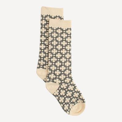 FRENCH CLOVER KNEE HIGH SOCKS | OATMEAL