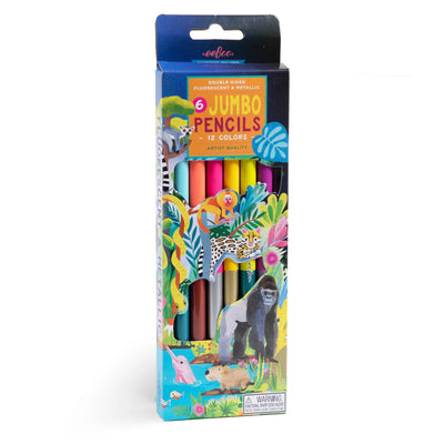 RAINFOREST 6 JUMBO DOUBLESIDED PENCILS