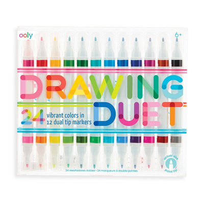 DRAWING DUET DOUBLE ENDED MARKERS