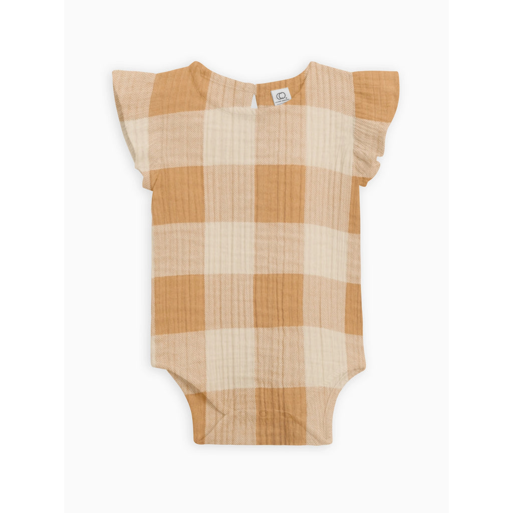 ELIN MUSLIN FLUTTER SLEEVE BODYSUIT