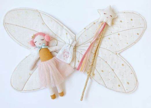 FAIRY WINGS AND STAR MAGIC WAND DRESS UP SET