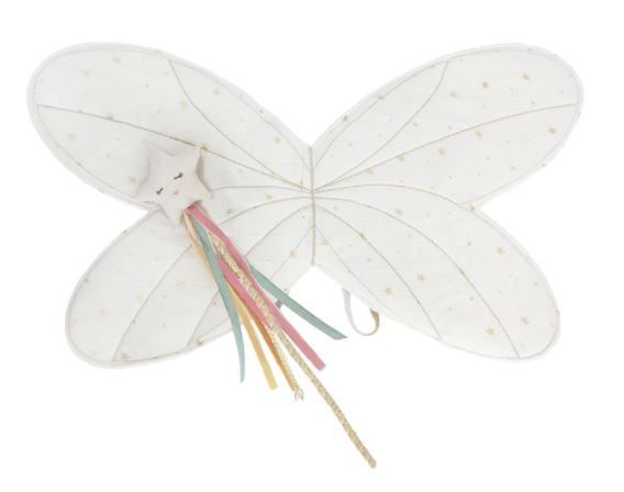 FAIRY WINGS AND STAR MAGIC WAND DRESS UP SET