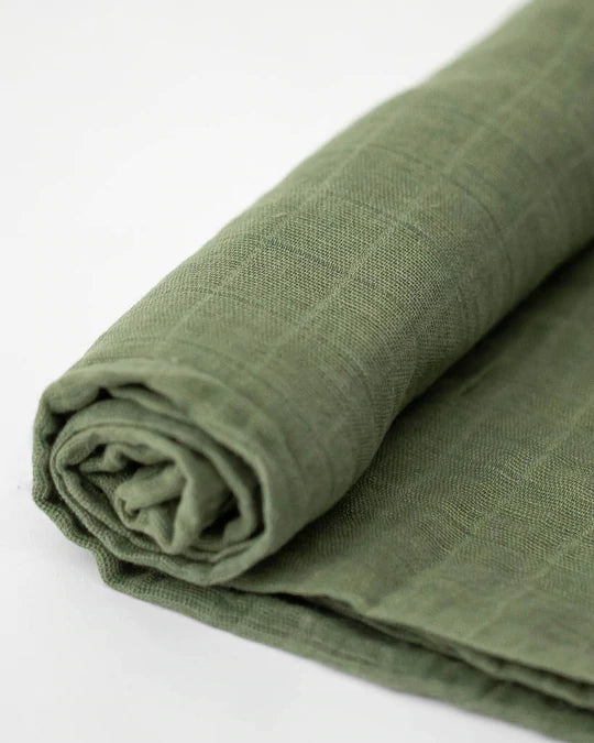 Cotton Muslin Swaddle Blanket - Fern