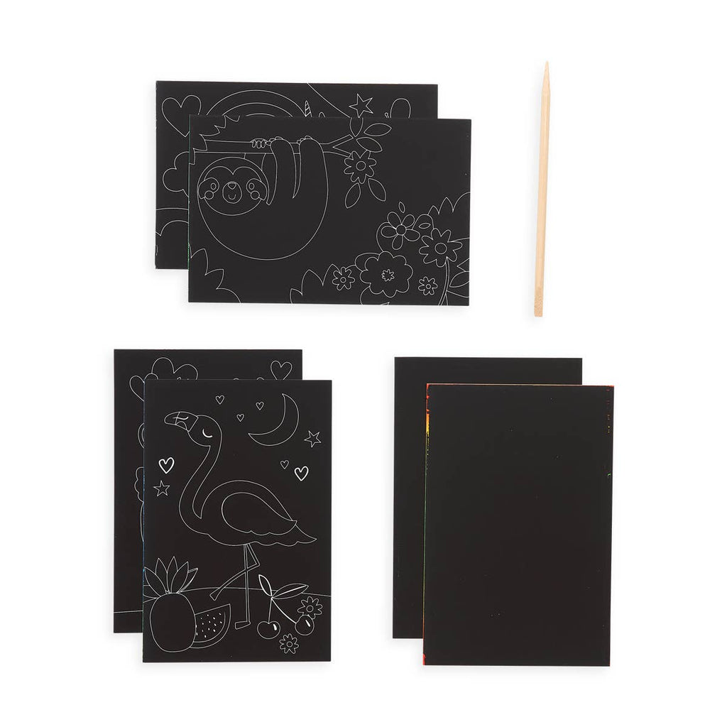 MINI SCRATCH & SCRIBBLE ART KIT - FUNTASTIC FRIENDS
