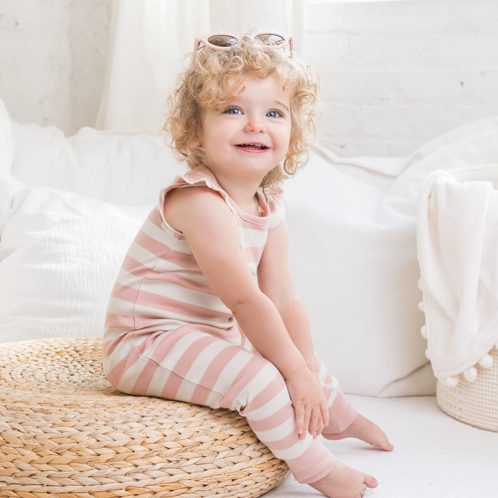 FLORA FLUTTER SLEEVE ROMPER