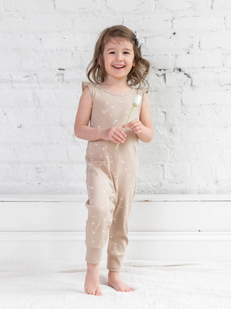 FLORA FLUTTER SLEEVE ROMPER