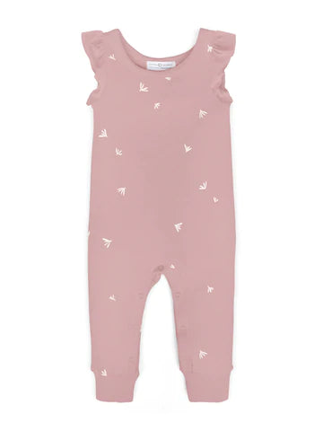 FLORA FLUTTER SLEEVE ROMPER