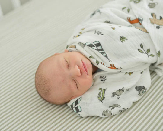 Cotton Muslin Swaddle Blanket - Forest Friends