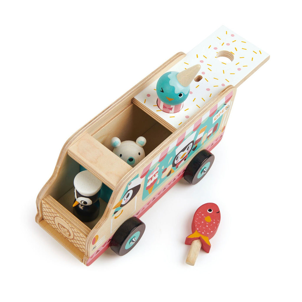 PENGUIN'S GELATO VAN WOODEN TOY SET