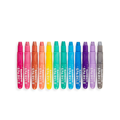 RAINBOW SPARKLE METALLIC GEL CRAYONS